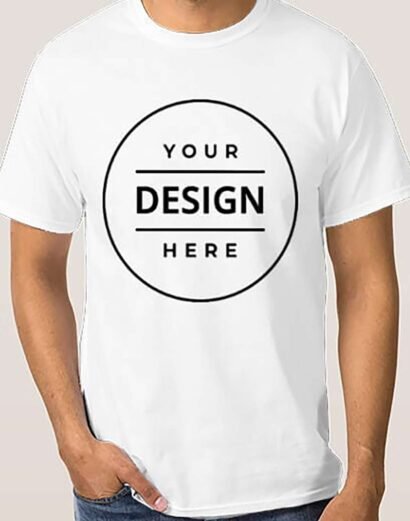Customized Design White printed polyester Tshirt