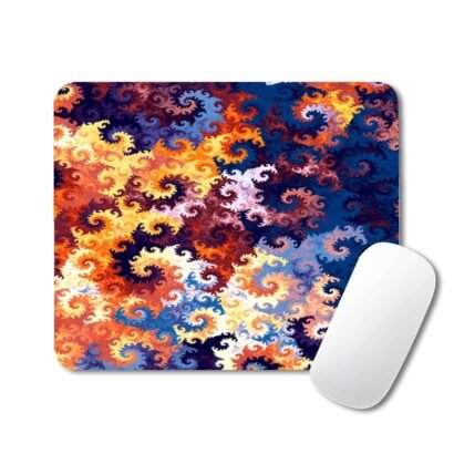 Abstract spiral colors design mouse pad