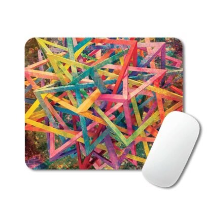Triangle colors sticks design mouse pad