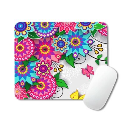 Multi flowers design mouse pad