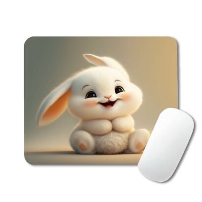 Cute cartoon bunny mouse pad