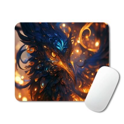 Fantacy illustrative bird mouse pad