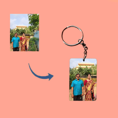Customized Photo Printed Ractangle Keychain